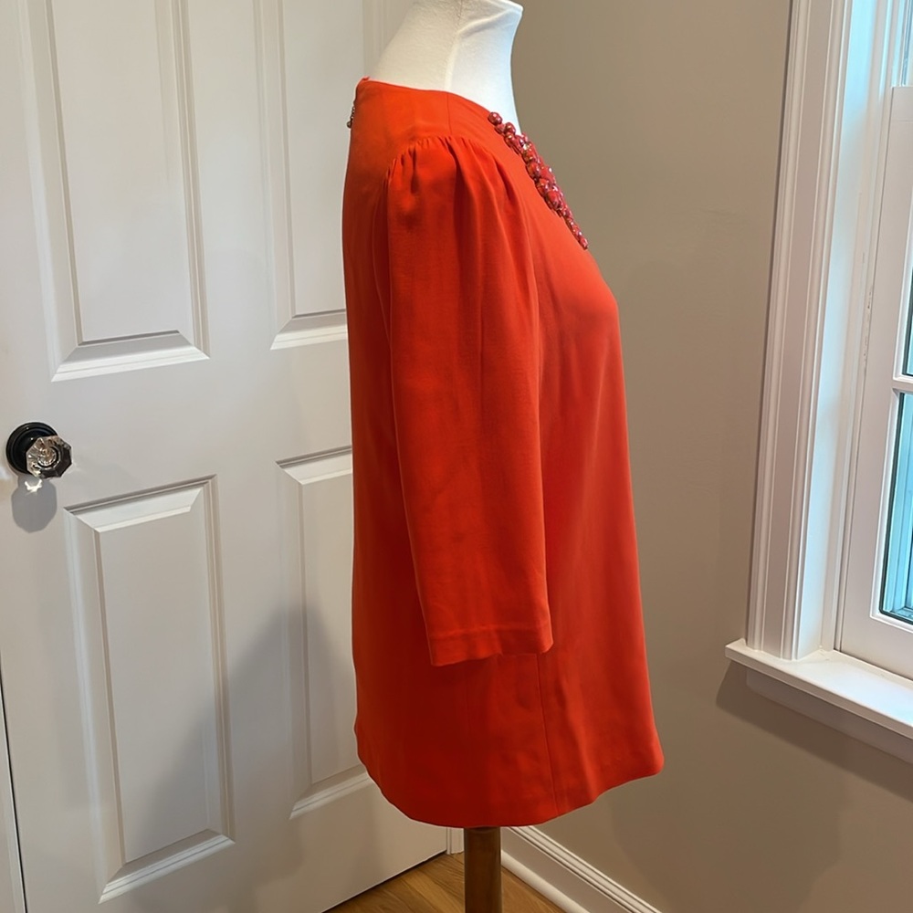 Kate Spade Embellished Colorfully Orange Top - Size 8 - Picture 5 of 8